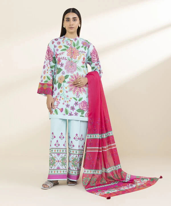 3 Piece - Printed Lawn Suit