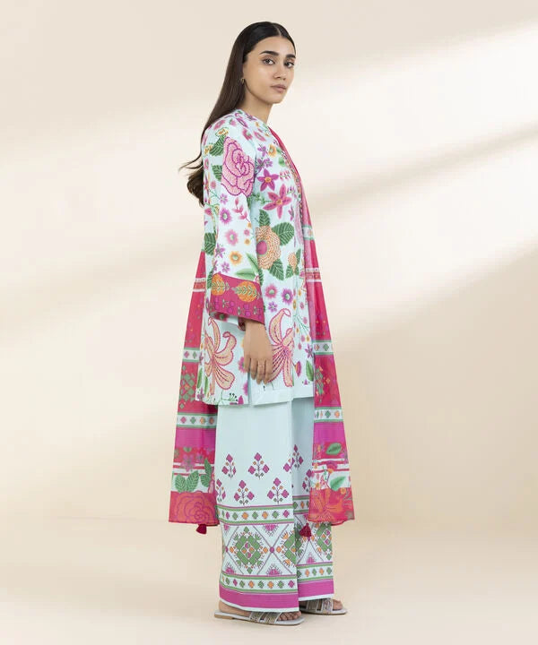 3 Piece - Printed Lawn Suit
