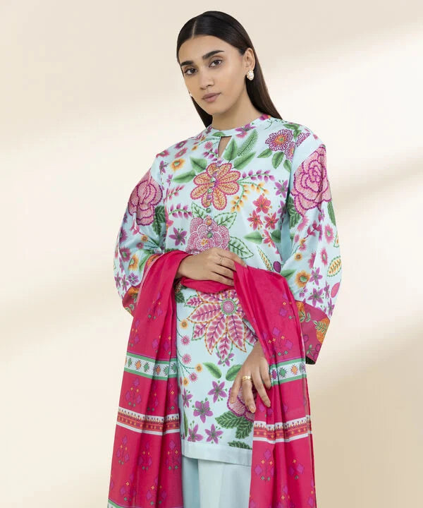 3 Piece - Printed Lawn Suit