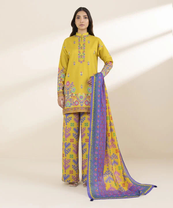 3 Piece - Printed Lawn Suit