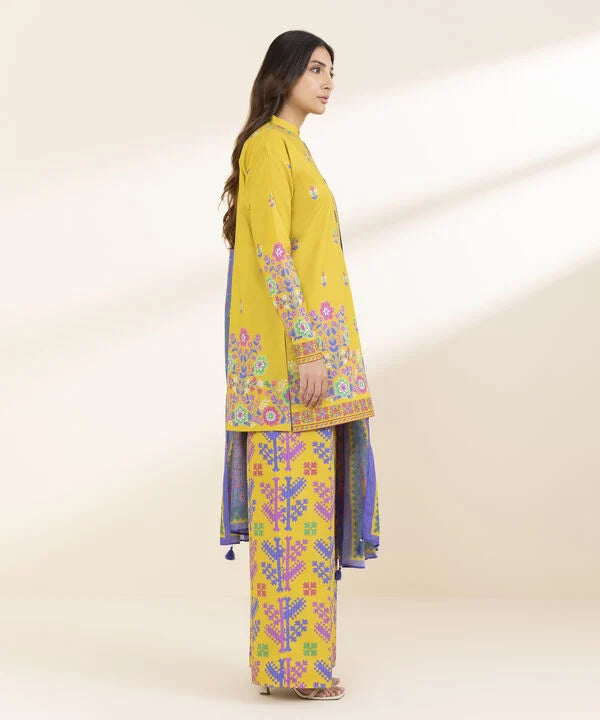 3 Piece - Printed Lawn Suit