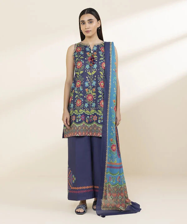 3 Piece - Printed Lawn Suit