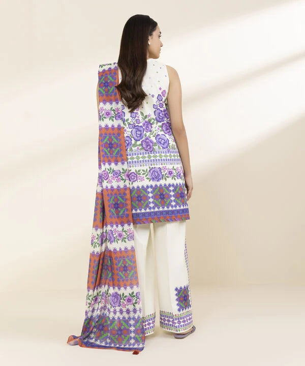 3 Piece - Printed Lawn Suit