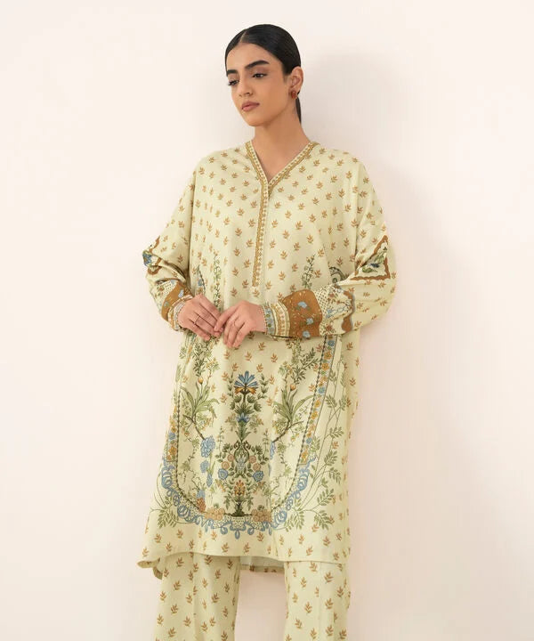 2 Piece - Printed Viscose Khaddar Suit