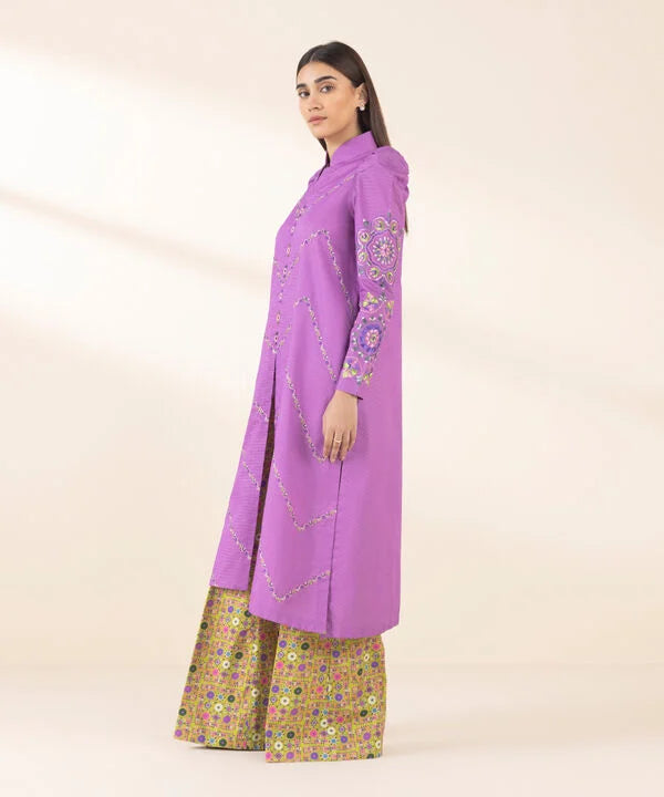 2 Piece - Embroidered Zari Lawn Suit