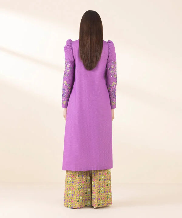 2 Piece - Embroidered Zari Lawn Suit