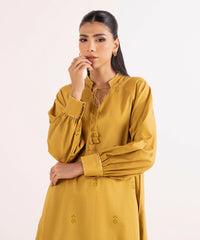 2 Piece - Embroidered Cotton Suit