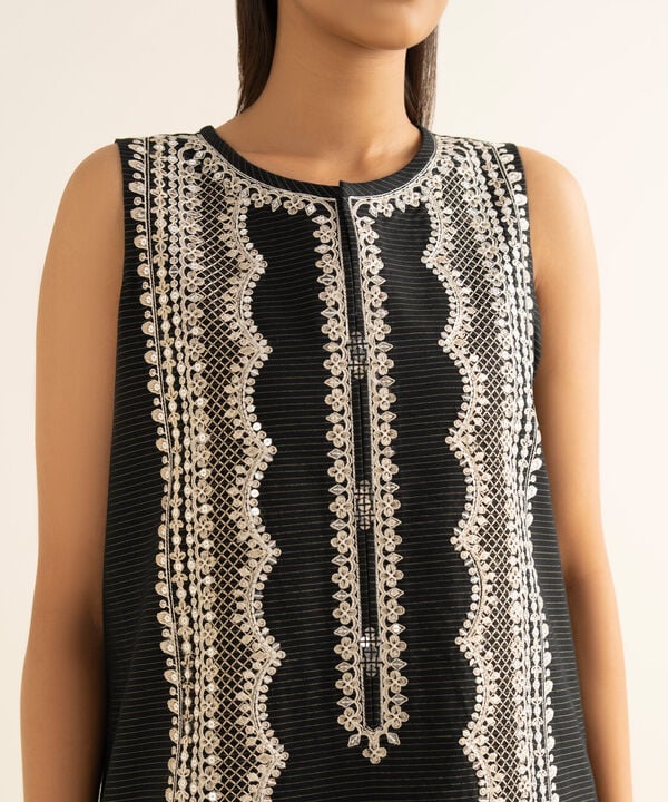 2 Piece - Embroidered Zari Khaddar Suit