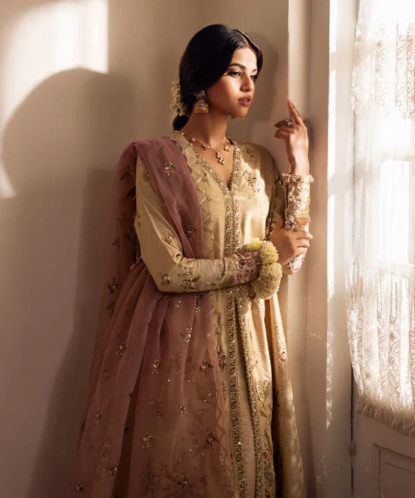 3 Piece - Embroidered Raw Silk Suit