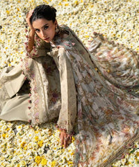 3 Piece - Embroidered Cotton Jacquard Suit