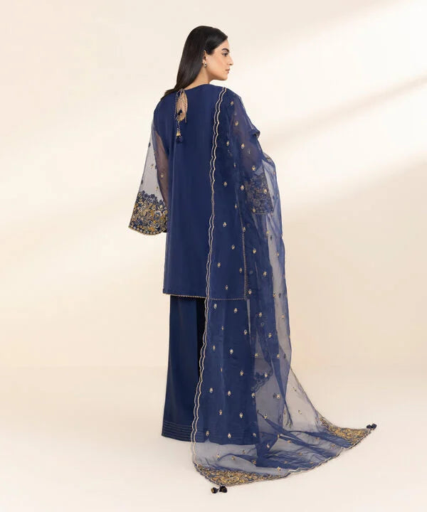 3 Piece - Embroidered Organza Suit