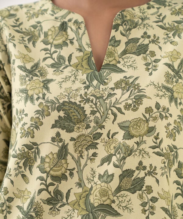 3 Piece - Printed Cotton Suit