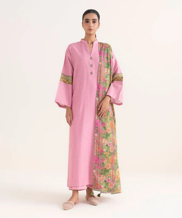 3 Piece - Printed Light Khaddar Suit