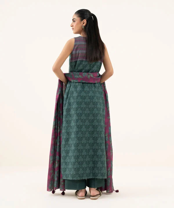 3 Piece - Printed Light Khaddar Suit