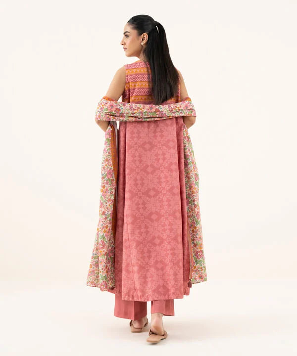 3 Piece - Printed Light Khaddar Suit