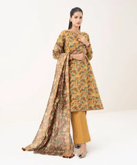 3 Piece - Printed Cotton Suit