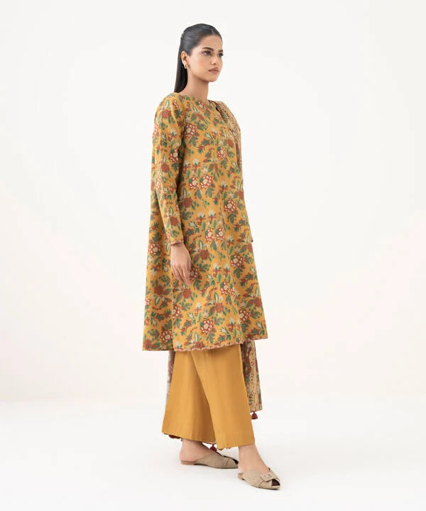 3 Piece - Printed Cotton Suit