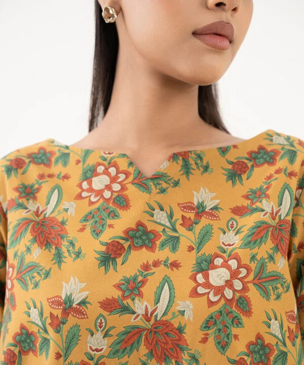 3 Piece - Printed Cotton Suit