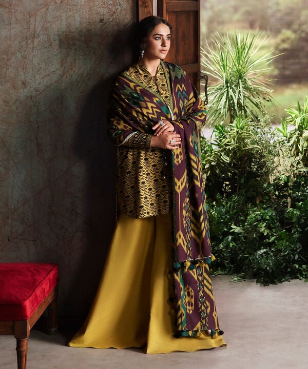 3 Piece - Printed Khaddar Suit