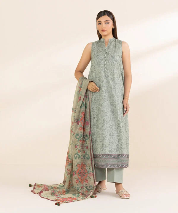 3 Piece - Printed Lawn Suit