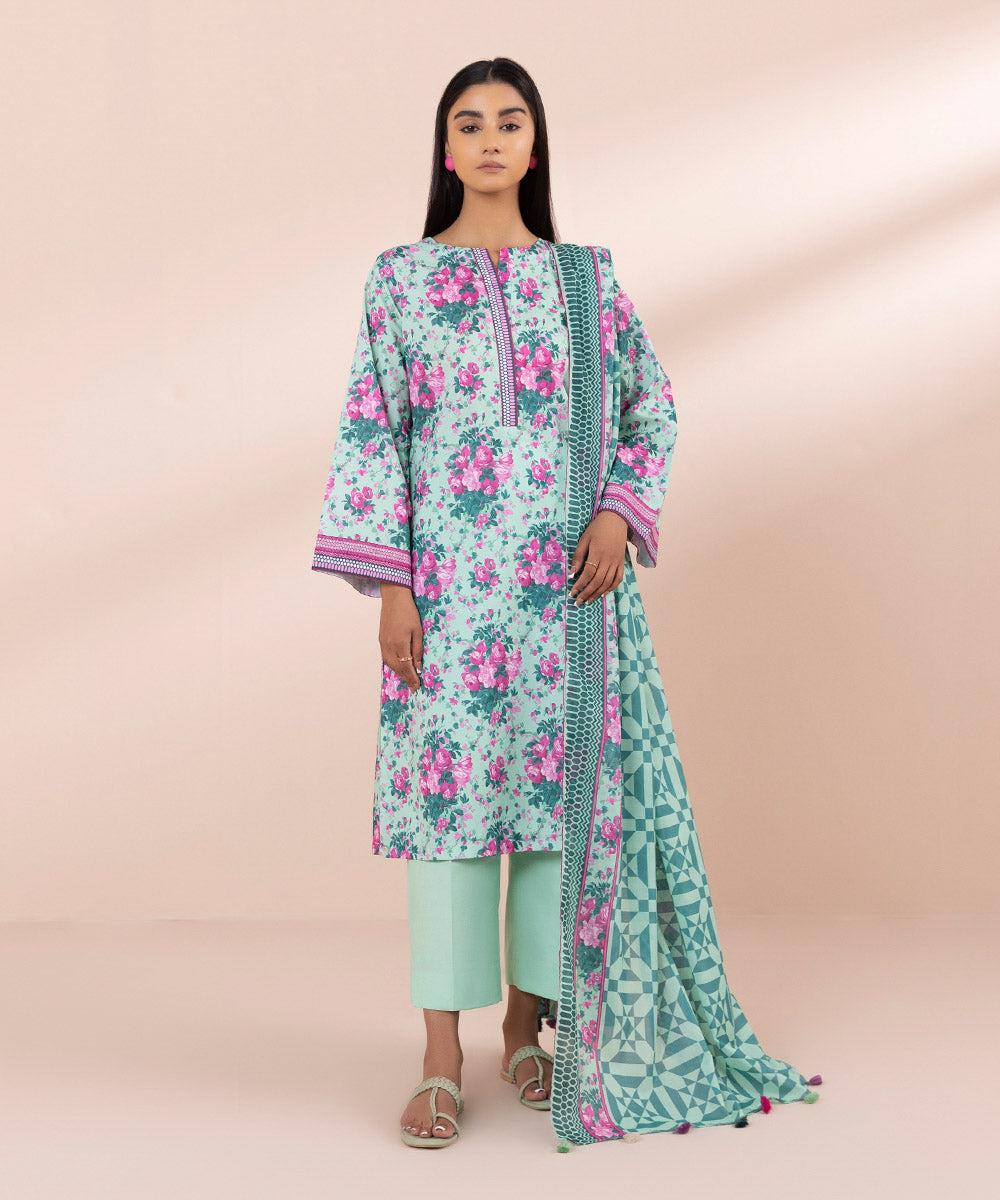 3 Piece - Printed Lawn Suit