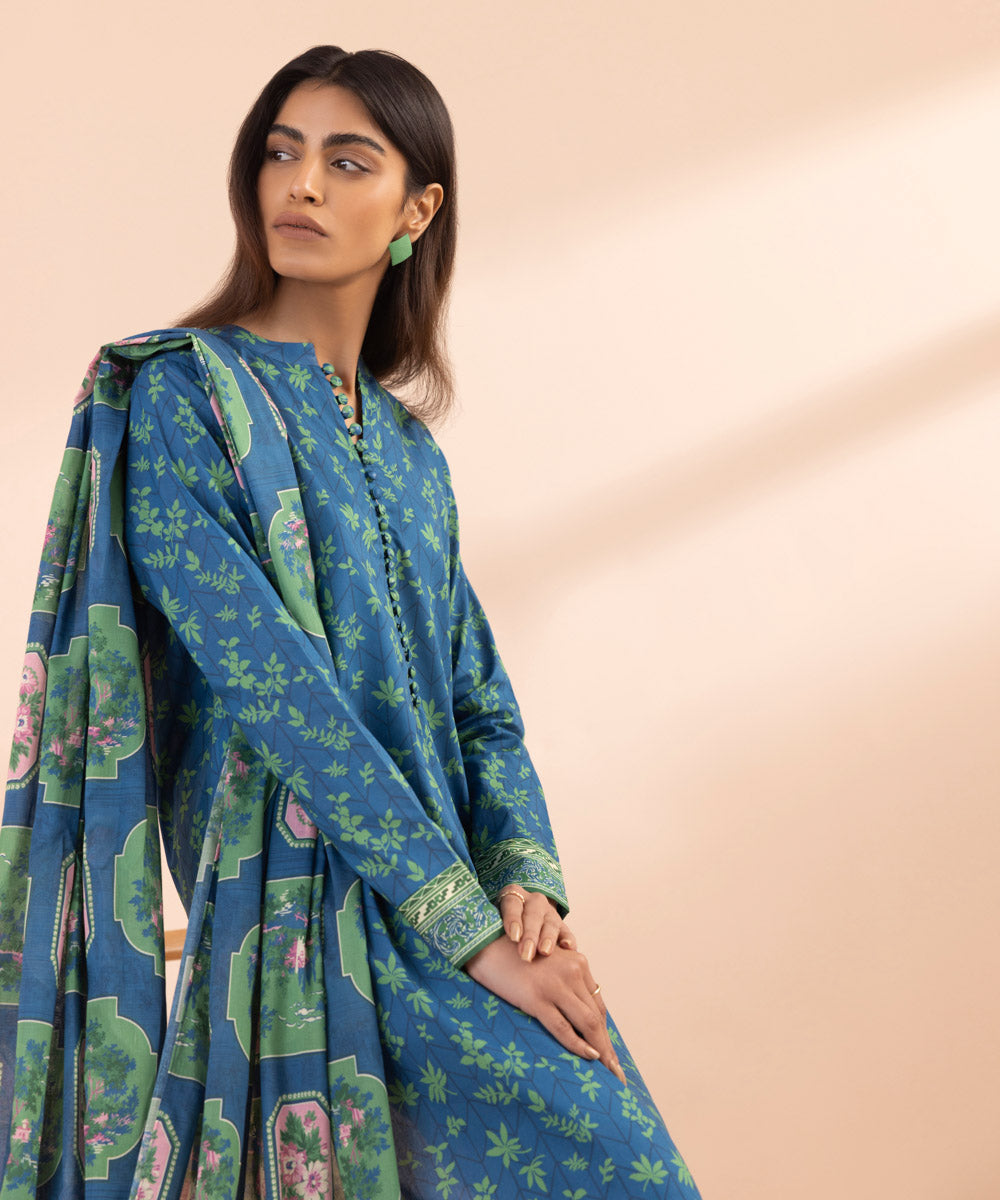 3 Piece - Printed Lawn Suit