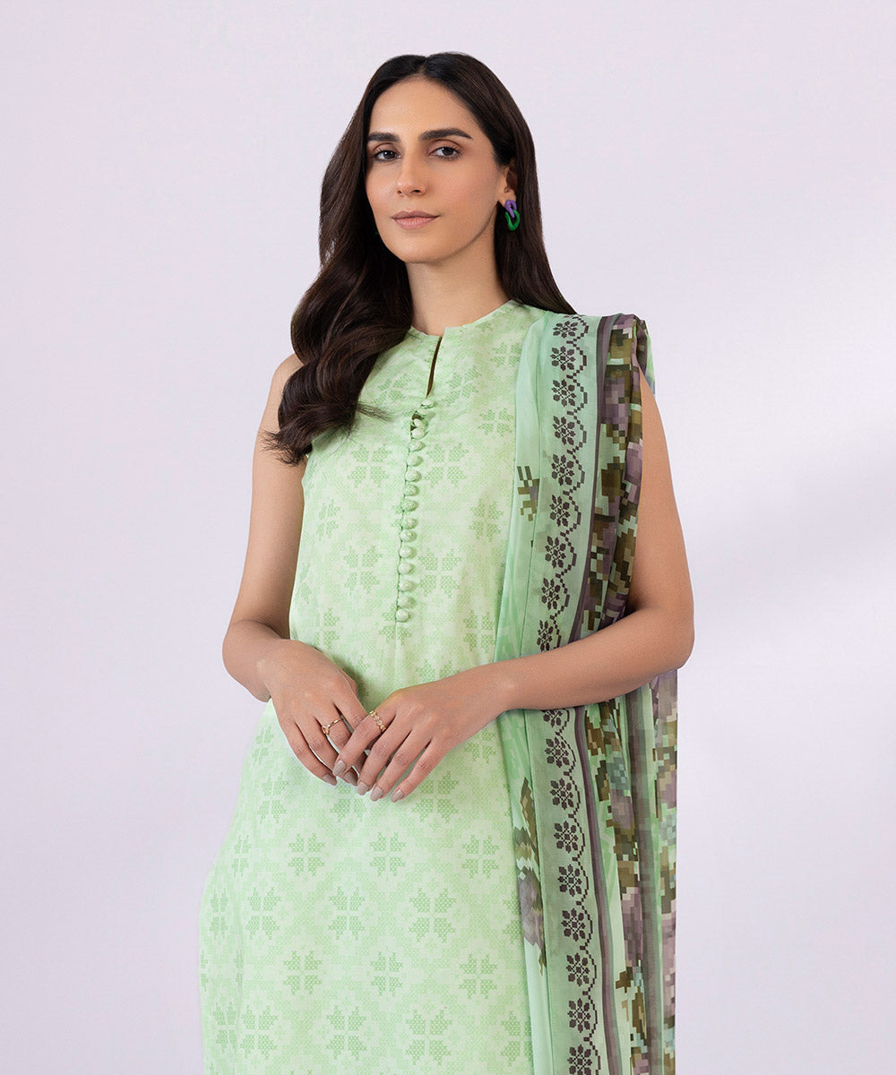 3 Piece - Printed Lawn Suit