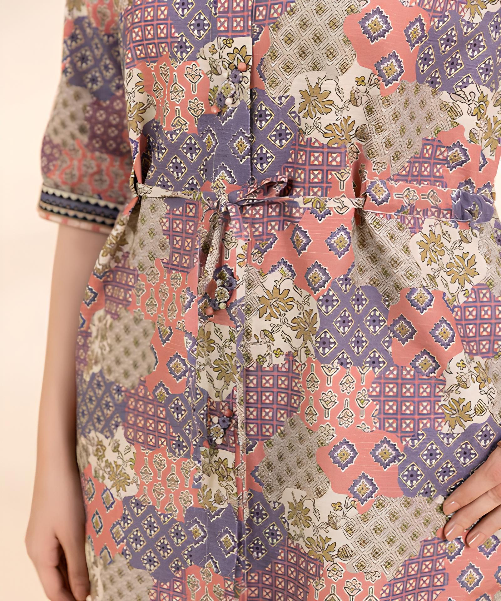 3 Piece - Printed Light Khaddar Suit