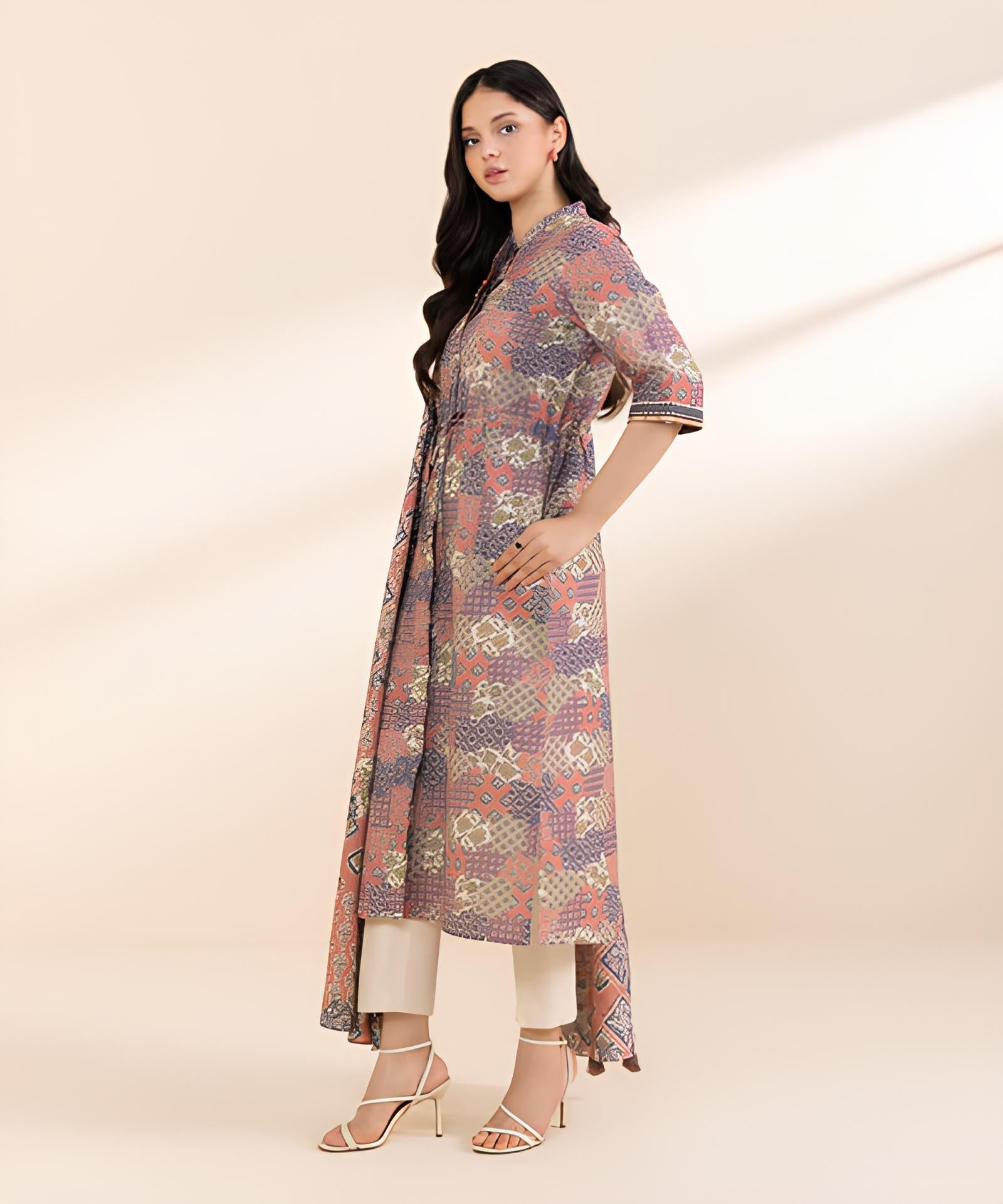 3 Piece - Printed Light Khaddar Suit
