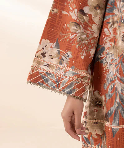 3 Piece - Printed Cambric Suit