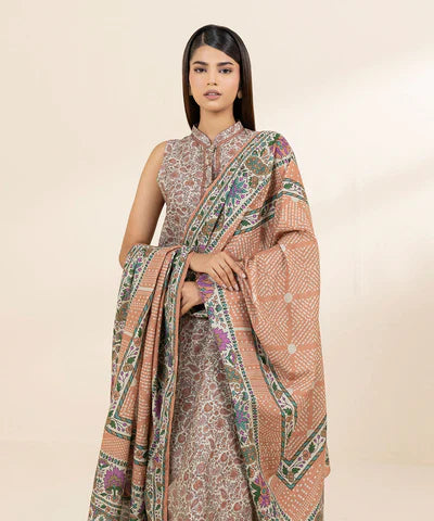 3 Piece - Printed Dobby Suit