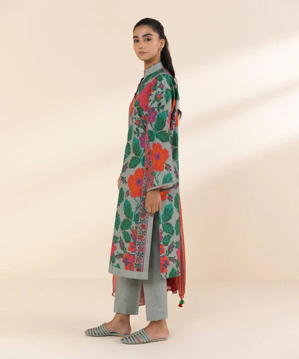 3 Piece - Printed Lawn Suit