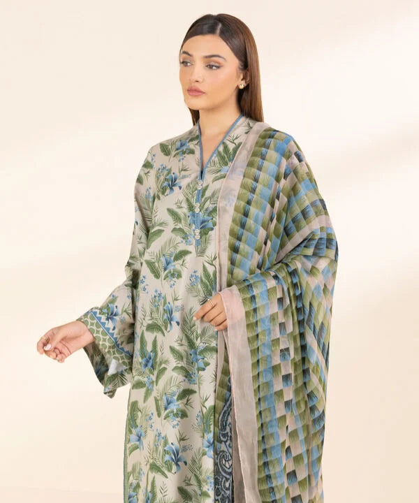 3 Piece - Printed Lawn Suit