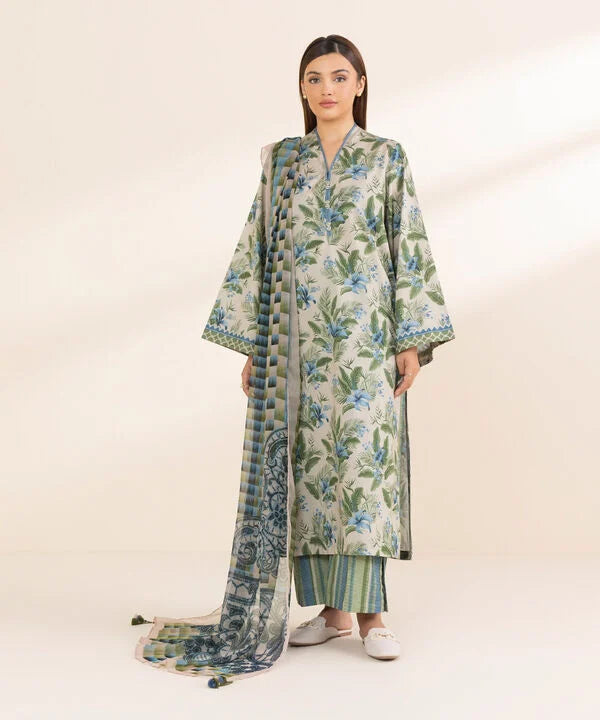 3 Piece - Printed Lawn Suit