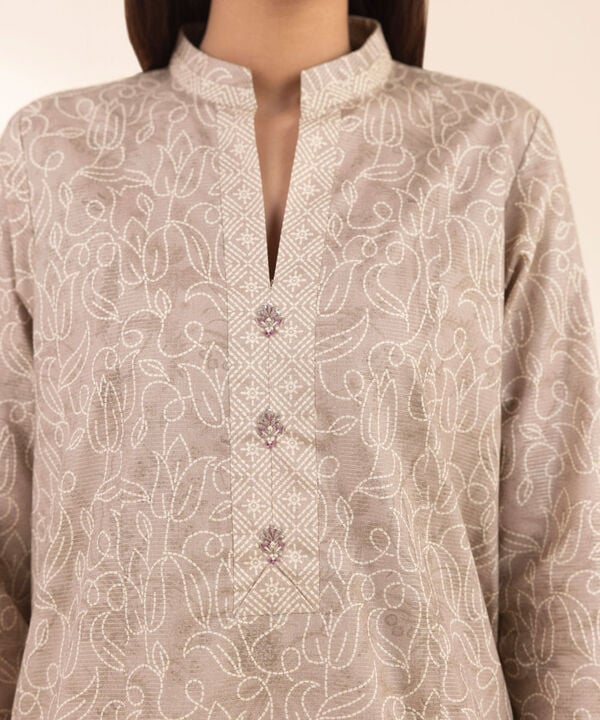 3 Piece - Printed Zari Lawn Suit