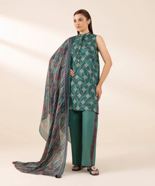 3 Piece - Printed Lawn Suit
