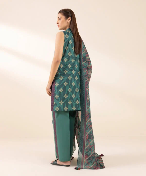 3 Piece - Printed Lawn Suit