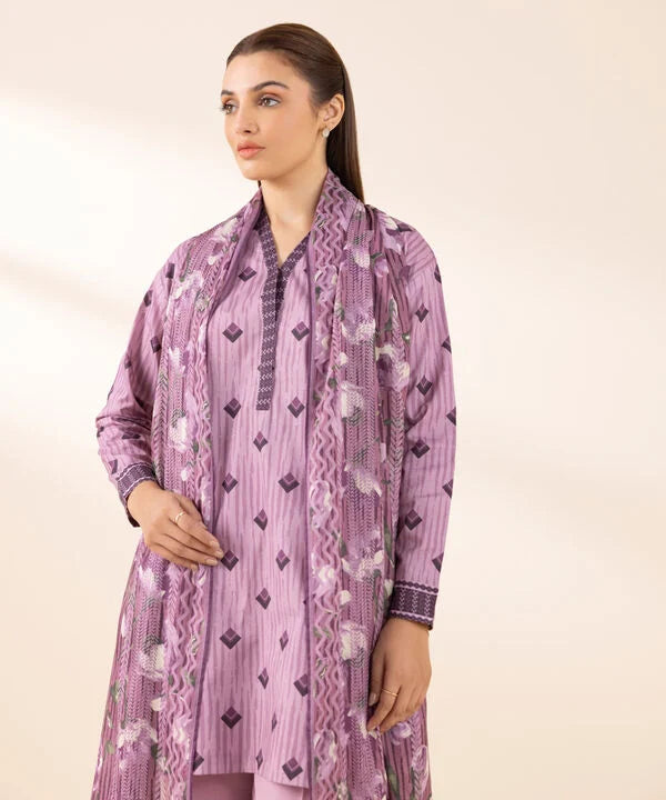 3 Piece - Printed Lawn Suit