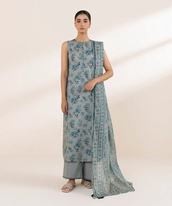 3 Piece - Printed Lawn Suit