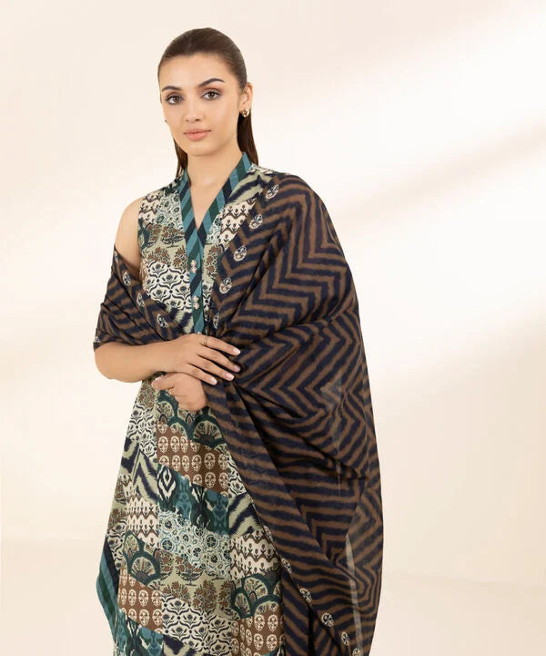 3 Piece - Printed Lawn Suit