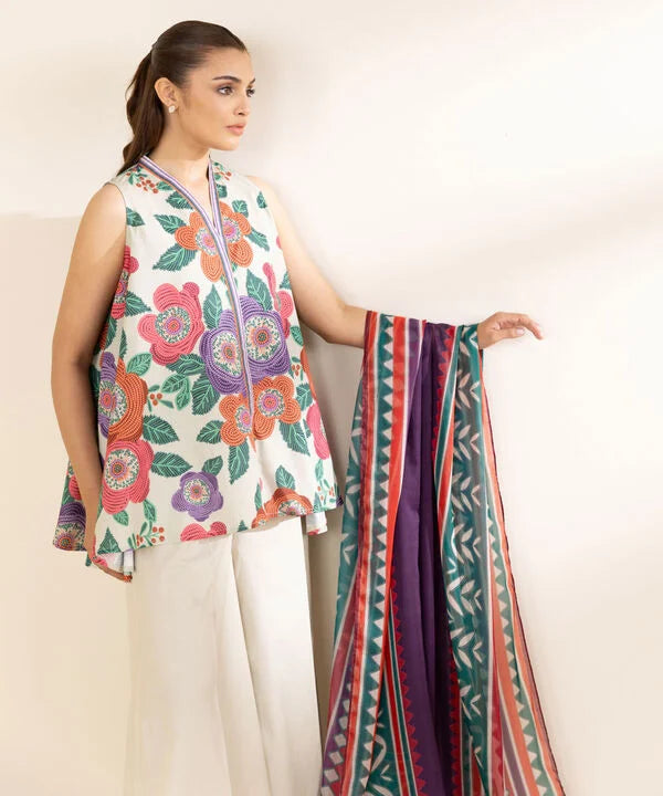 3 Piece - Printed Lawn Suit