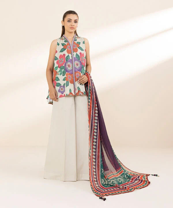 3 Piece - Printed Lawn Suit