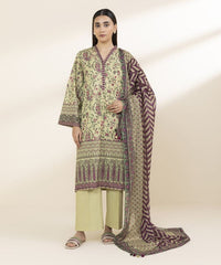 3 Piece - Printed Lawn Suit