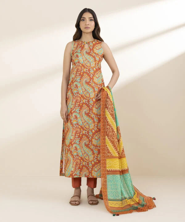 3 Piece - Printed Lawn Suit