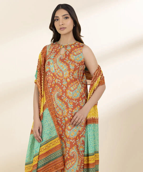 3 Piece - Printed Lawn Suit