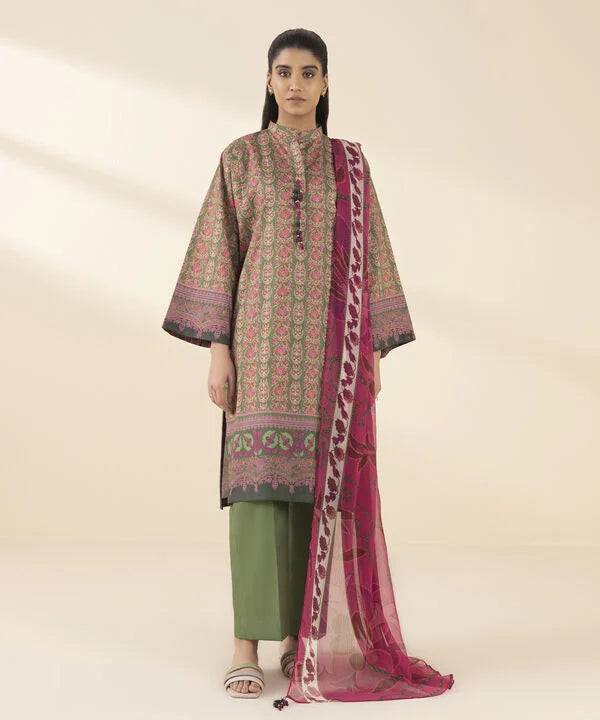 3 Piece - Printed Lawn Suit