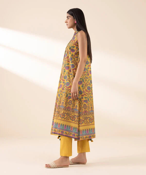 3 Piece - Printed Zari Lawn Suit