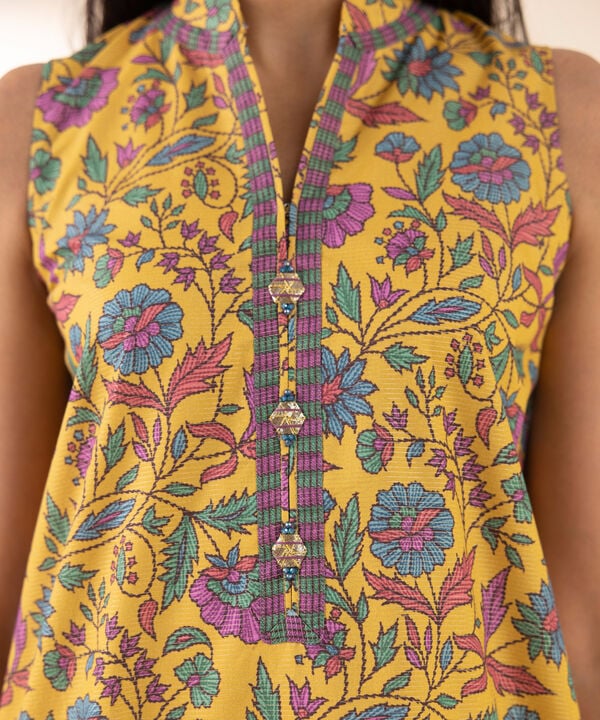 3 Piece - Printed Zari Lawn Suit