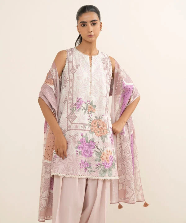 3 Piece - Printed Lawn Suit