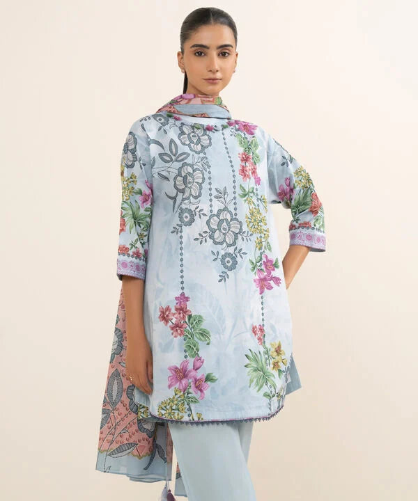 3 Piece - Printed Lawn Suit